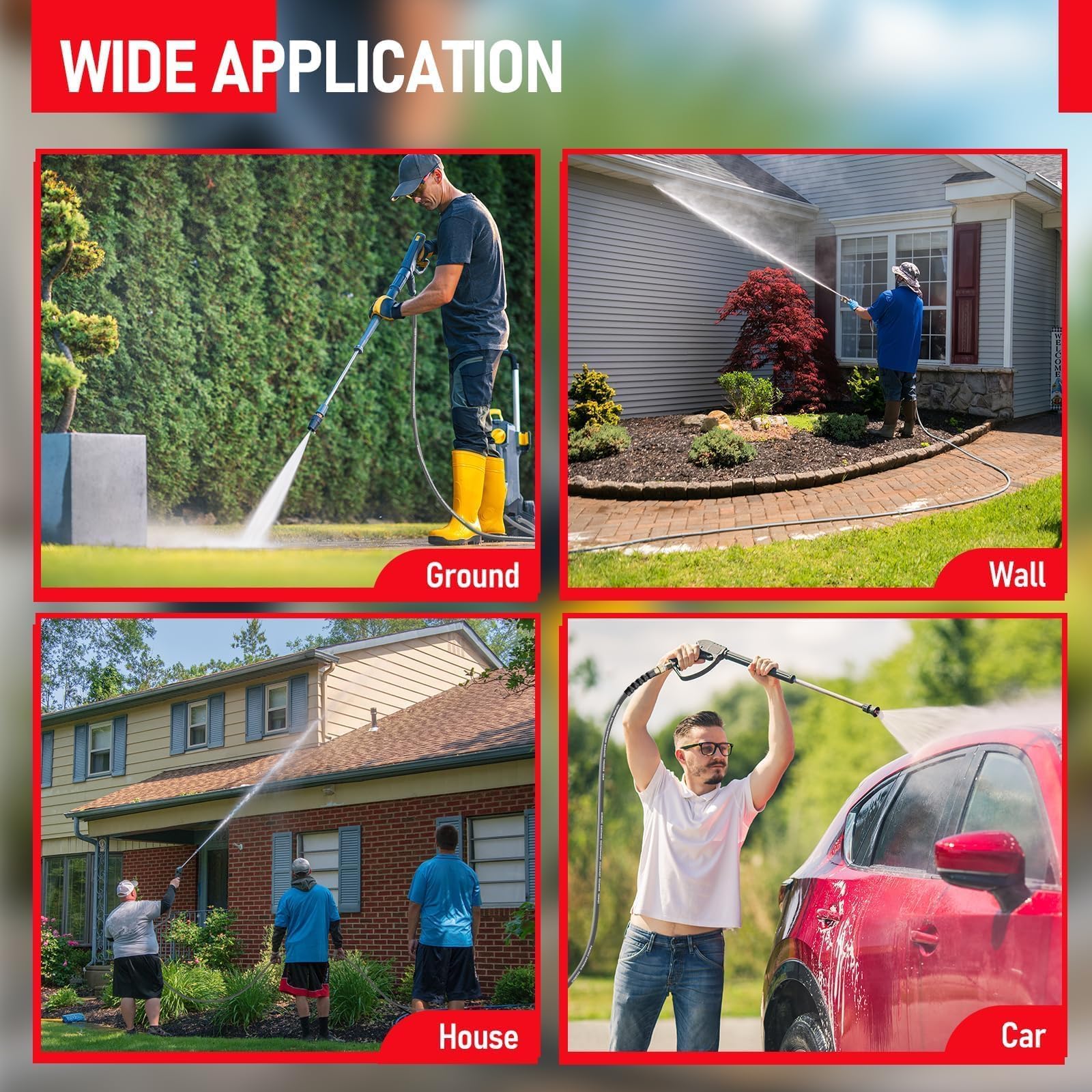 SPECILITE industrial-grade hose stands up to heavy-duty cleaning tasks.