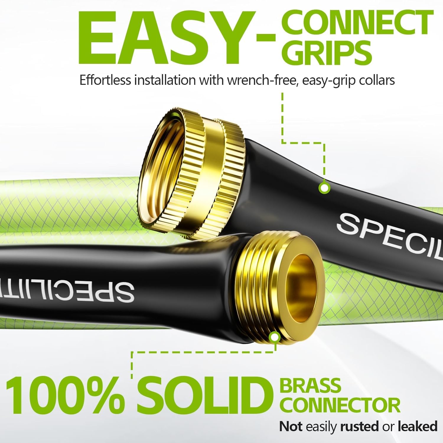SPECILITE kink-proof outer design prevents tangles during watering