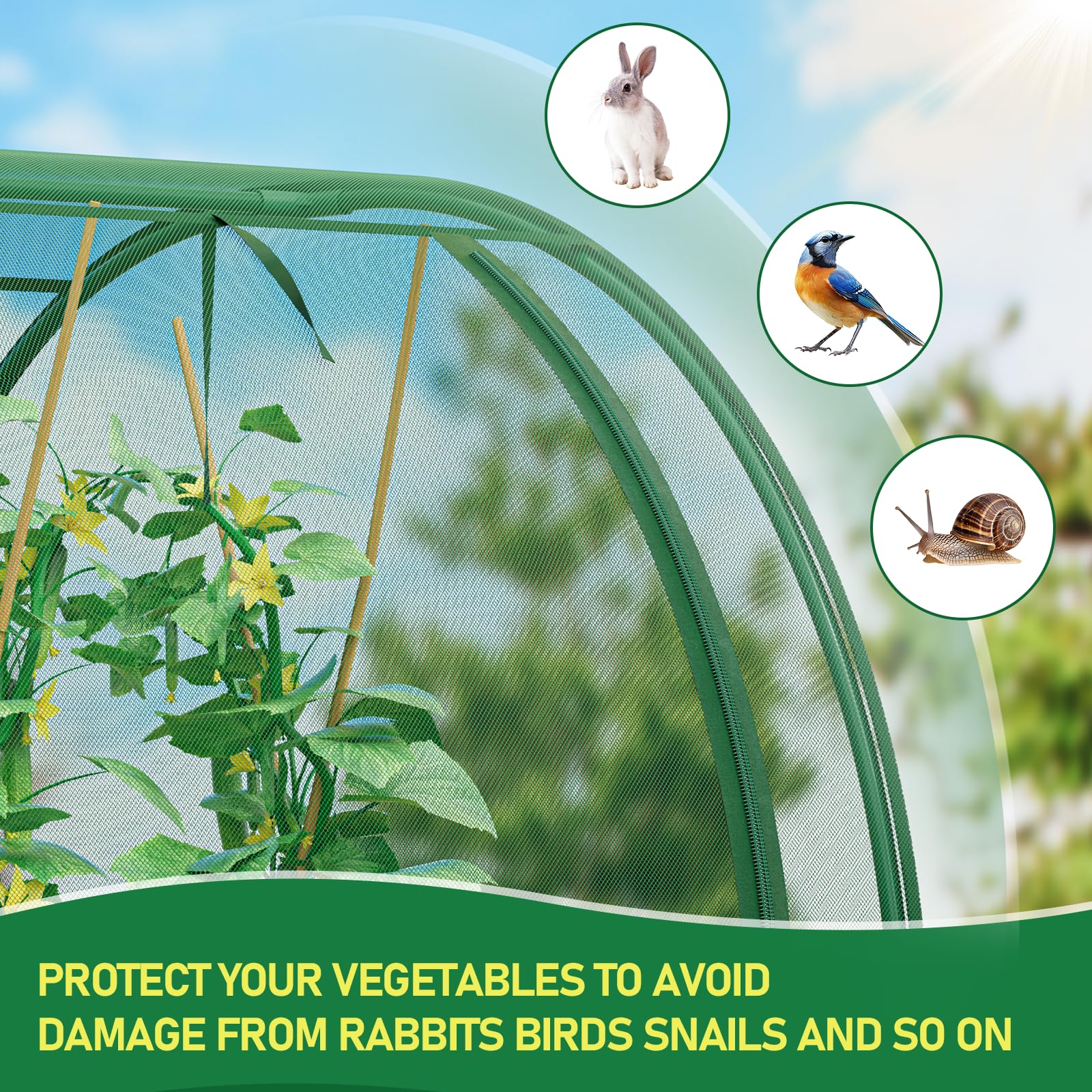 SPECILITE garden cover supports pet coop use and enclosure setup