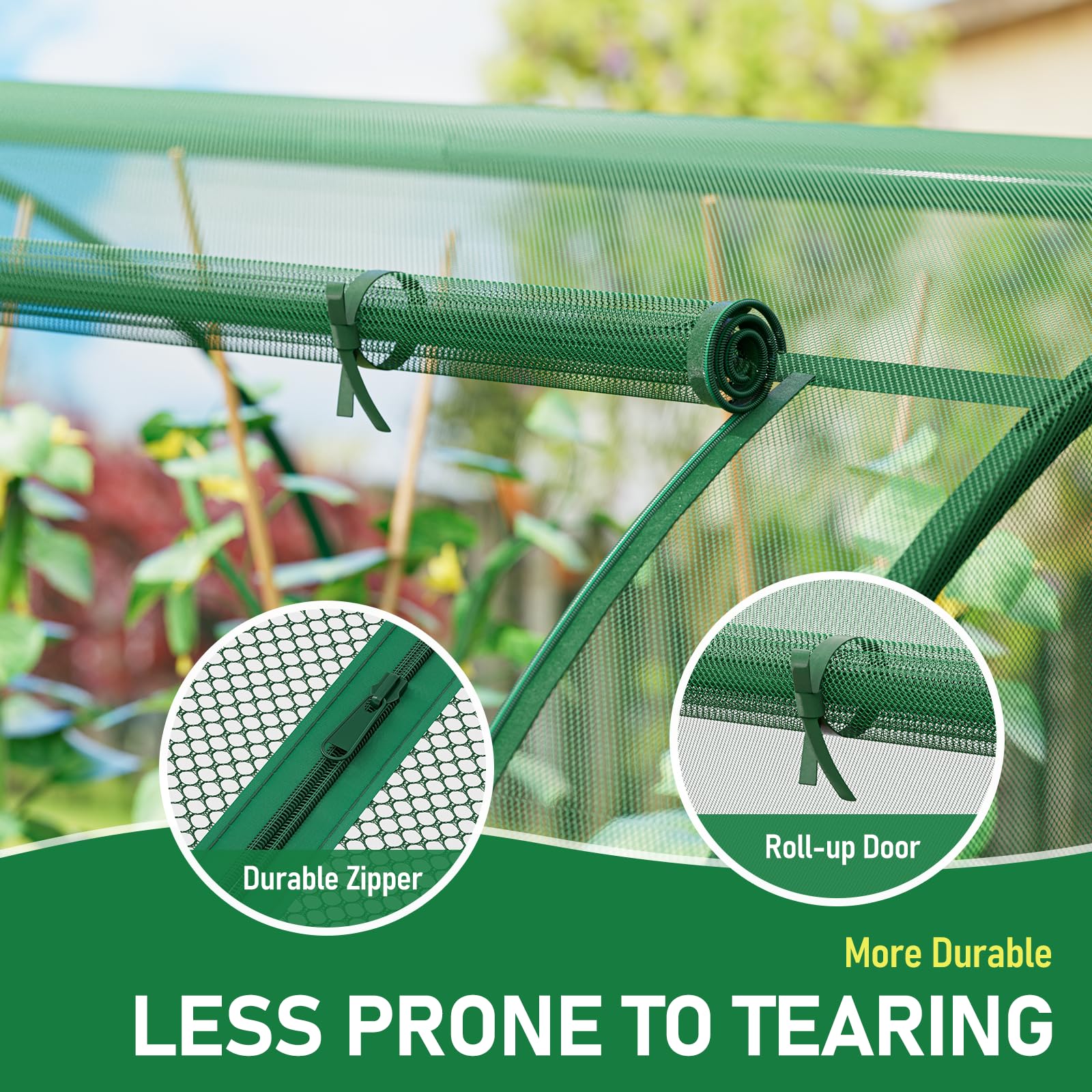 SPECILITE roll-up zipper door for easy access during watering