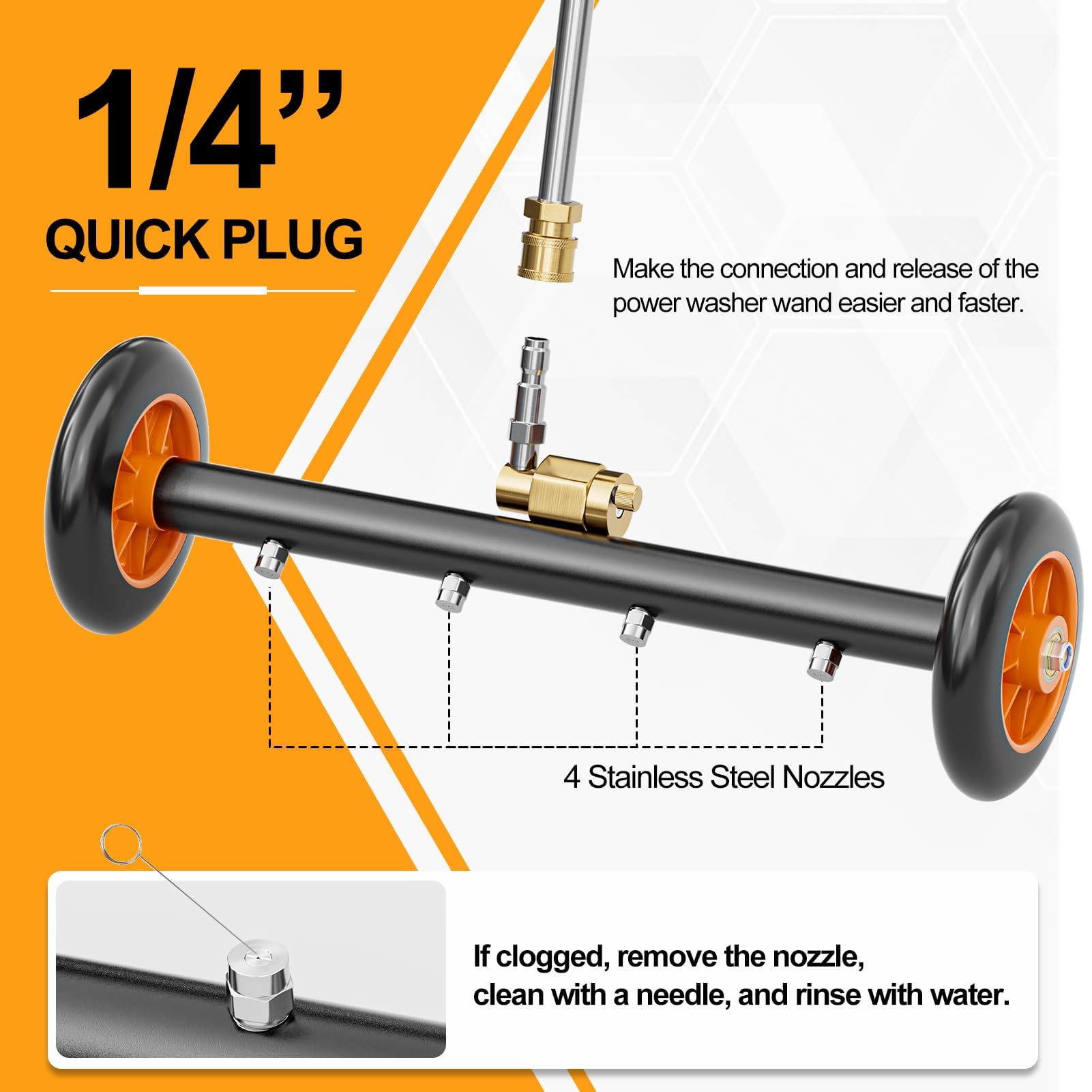 SPECILITE rubber casters glide underbody with ease