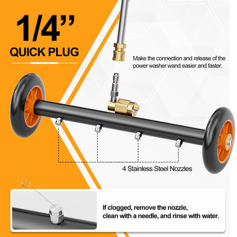 SPECILITE rubber casters glide underbody with ease