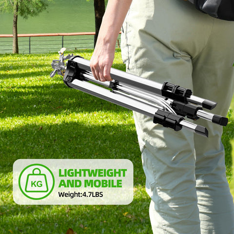 SPECILITE telescoping legs 21-36-50 show versatile height for safe, even irrigation.