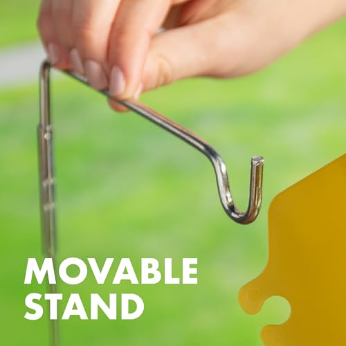 Outdoor-ready Kwik Stand shown in garden setting for beetle traps.