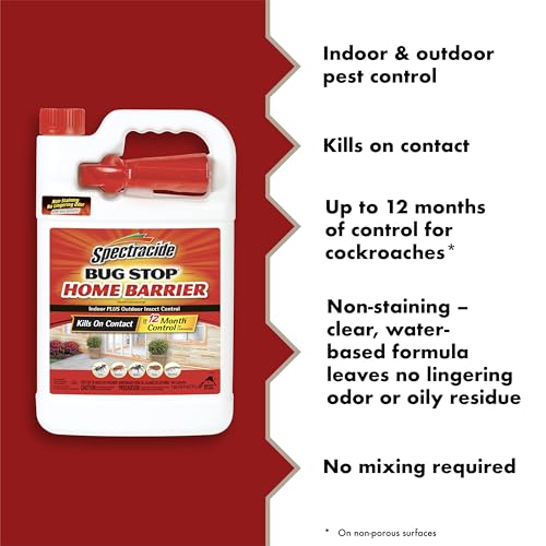 Inside cracks and crevices treated with odor-free Spectracide Bug Stop Home Barrier.