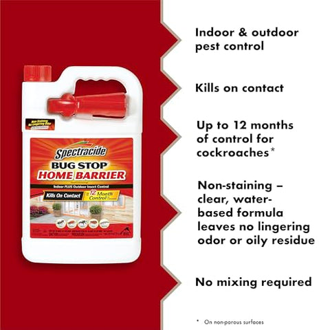 Inside cracks and crevices treated with odor-free Spectracide Bug Stop Home Barrier.