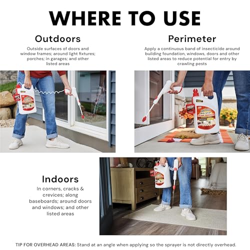 Under sinks areas receive treatment with Spectracide Bug Stop Home Barrier.