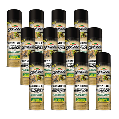 Spectracide Carpenter Bee Foaming Aerosol can treats nesting tunnels quickly in outdoor spaces.