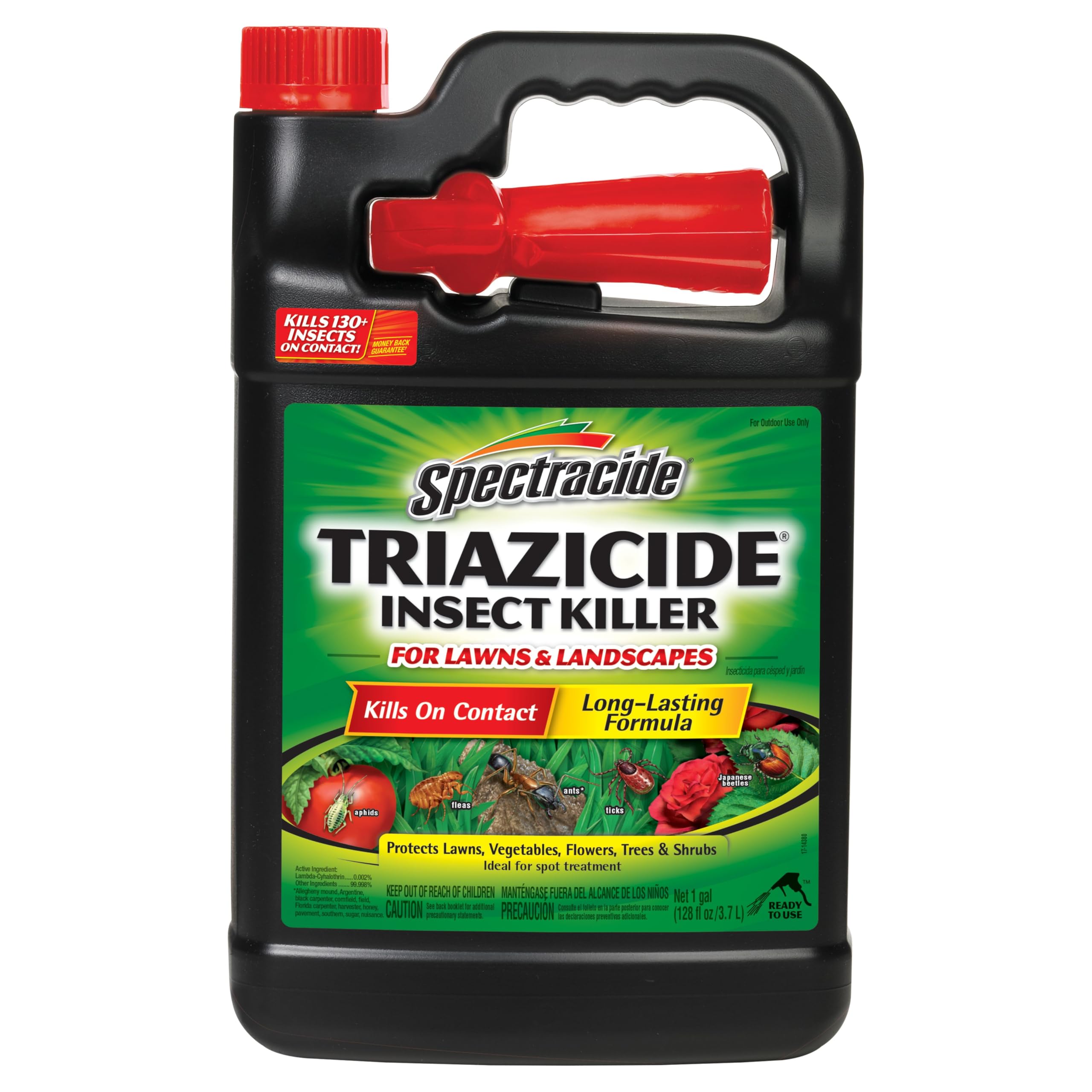 Spectracide Insect Killer 1-gallon bottle for lawn and garden protection.