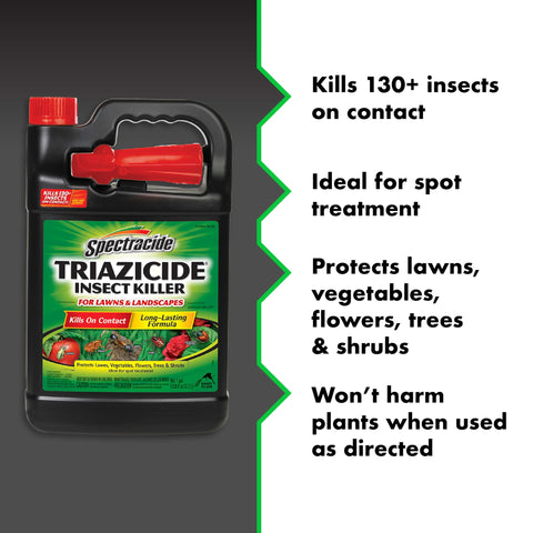 Spectracide Insect Killer with trigger sprayer included for quick spot treatments.