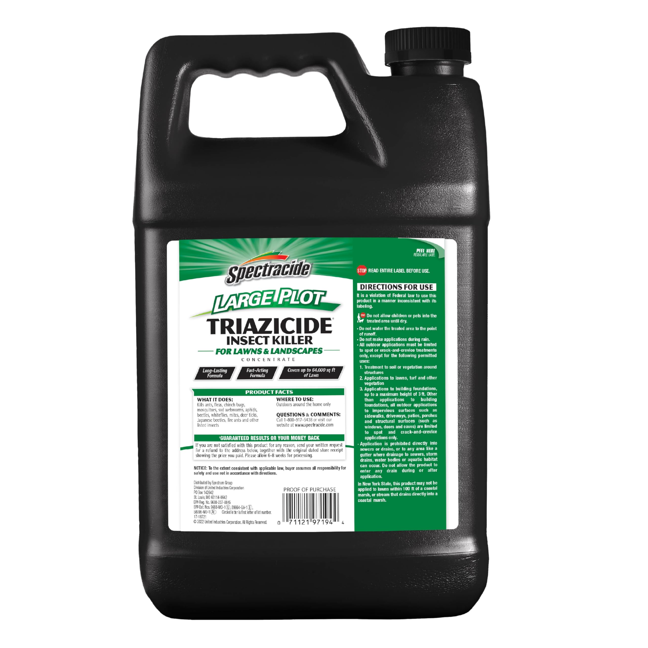 Spectracide Large Plot Triazicide protects trees and shrubs around your yard