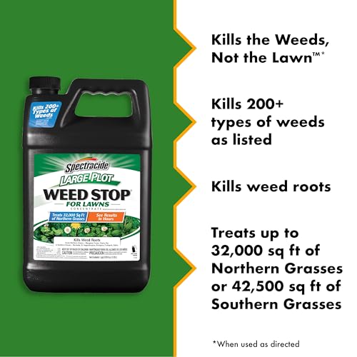 Spectracide Large Plot Weed Stop sprayer setup for efficient weed control.