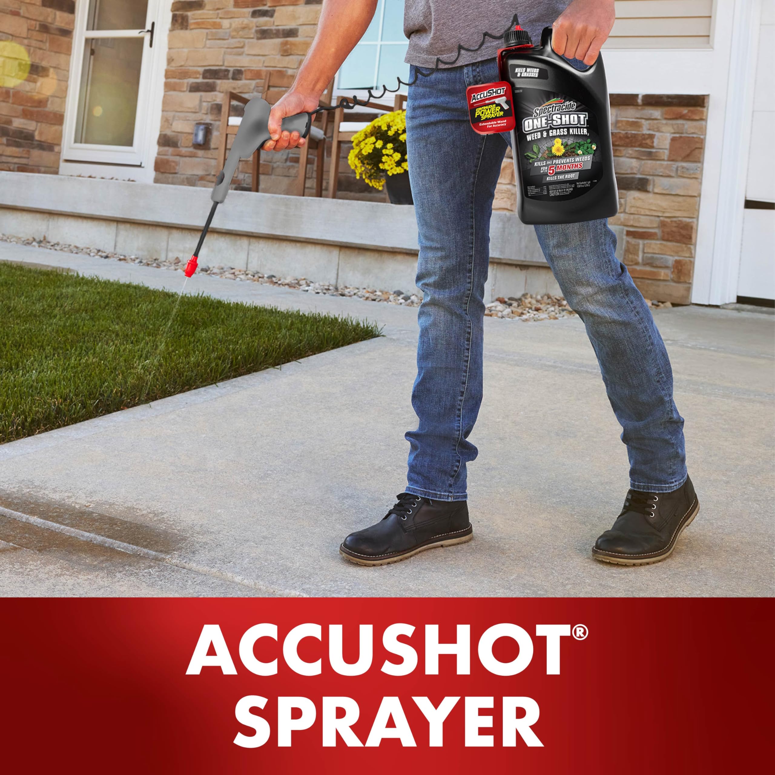 Spectracide One-Shot kills weeds to the root for lasting results