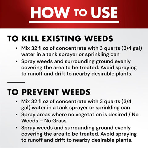 Spectracide One-Shot prevents weed regrowth for months after use.