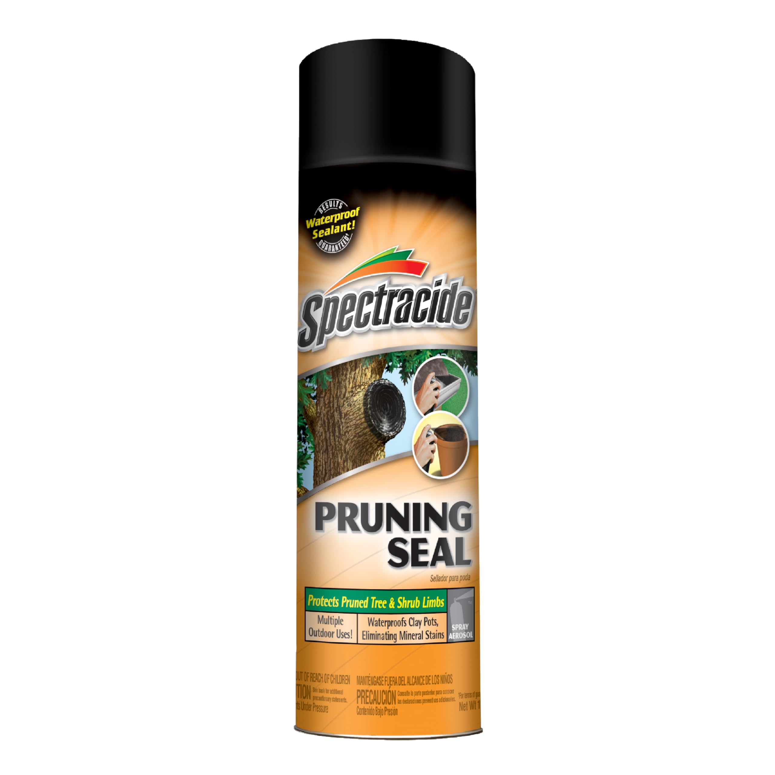 Spectracide Pruning Seal aerosol can sealing pruned wood to protect against moisture