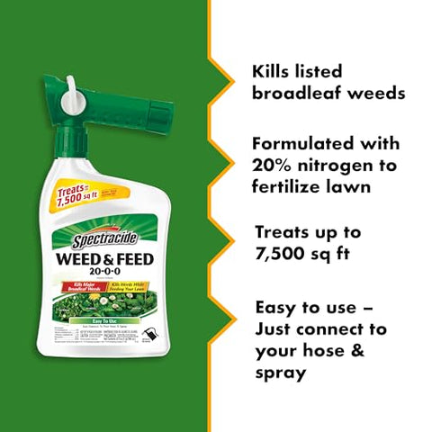 Spectracide QuickFlip hose-end sprayer in action for broadleaf weed control