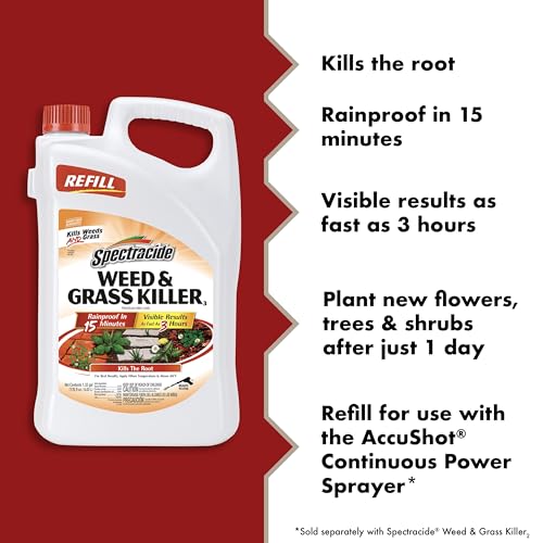 Spectracide weed killer for spot treatment around patios and walkways.