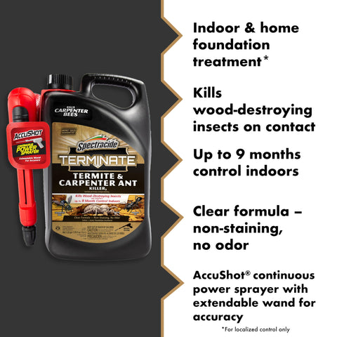 Spectracide Terminate accushot extension wand improves accuracy and reach.