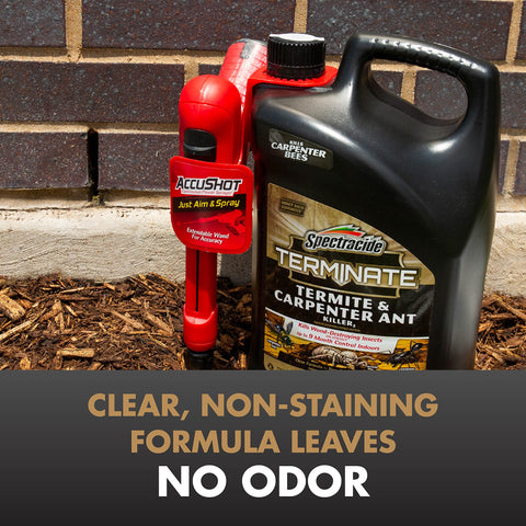 Spectracide Terminate non-staining formula leaves no visible residue after use.