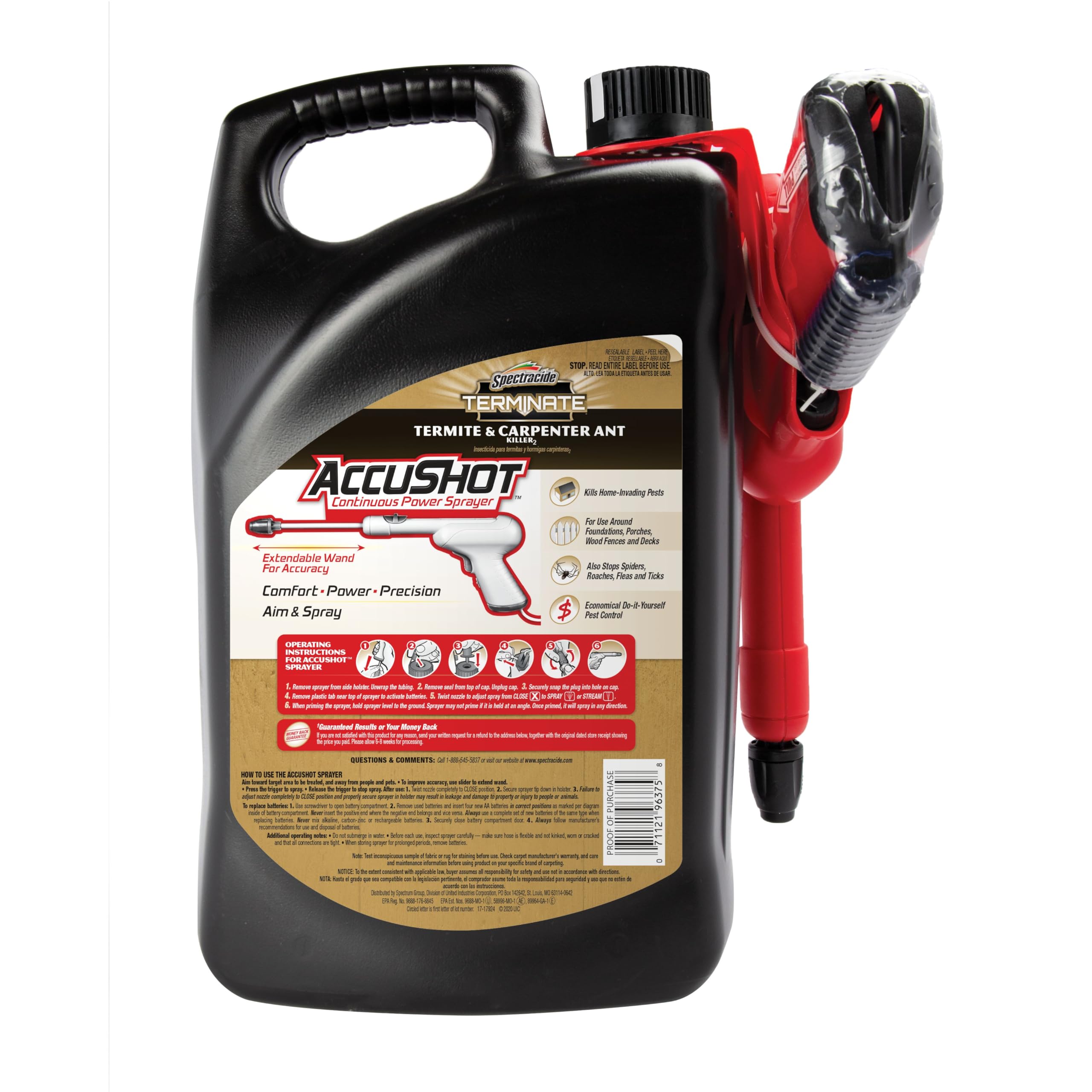 Spectracide Terminate odor-free spray reduces lingering scents during spraying.