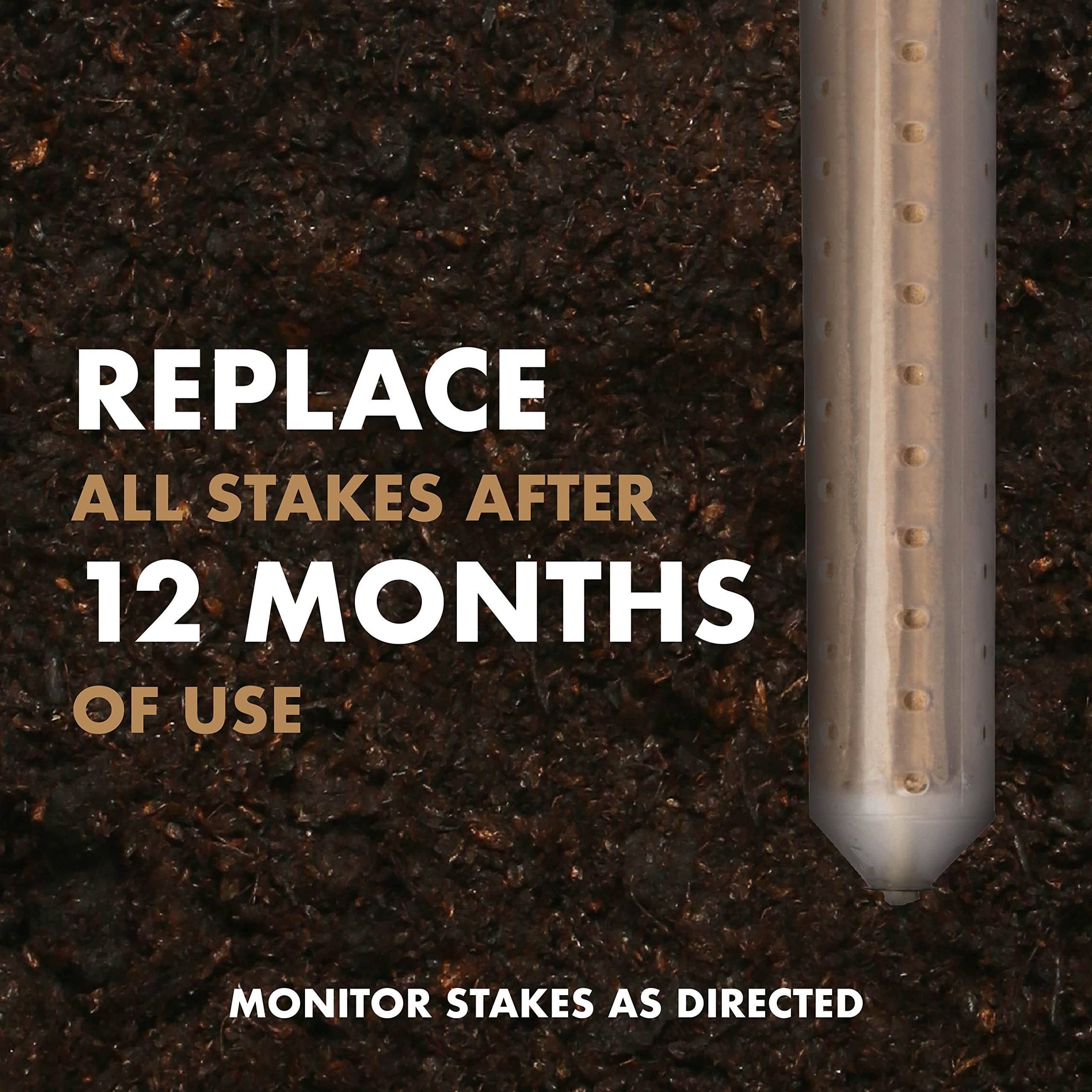 Stakes placed under deck in moist area with moisture-friendly setup