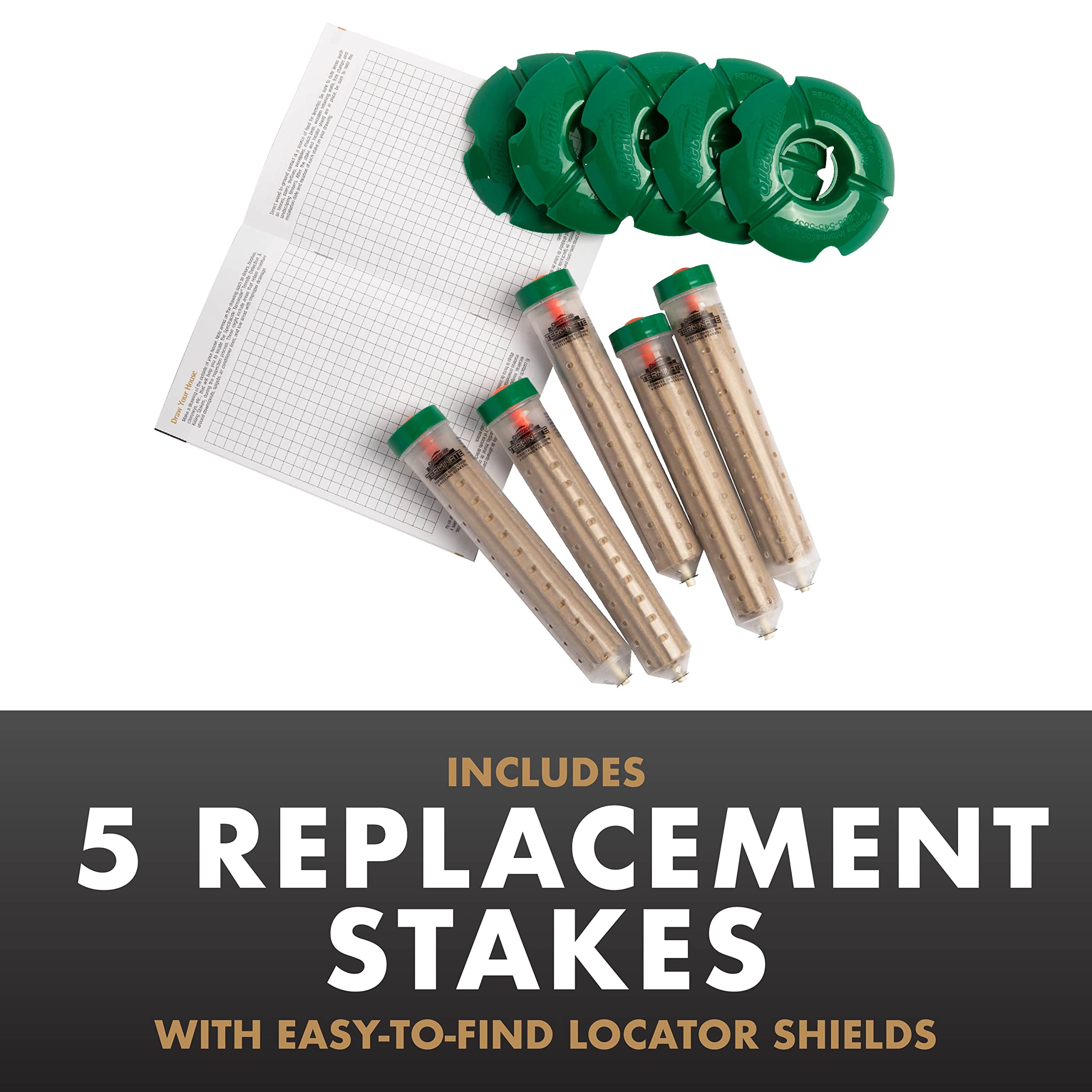 Moist area placement of Spectracide Terminate stakes