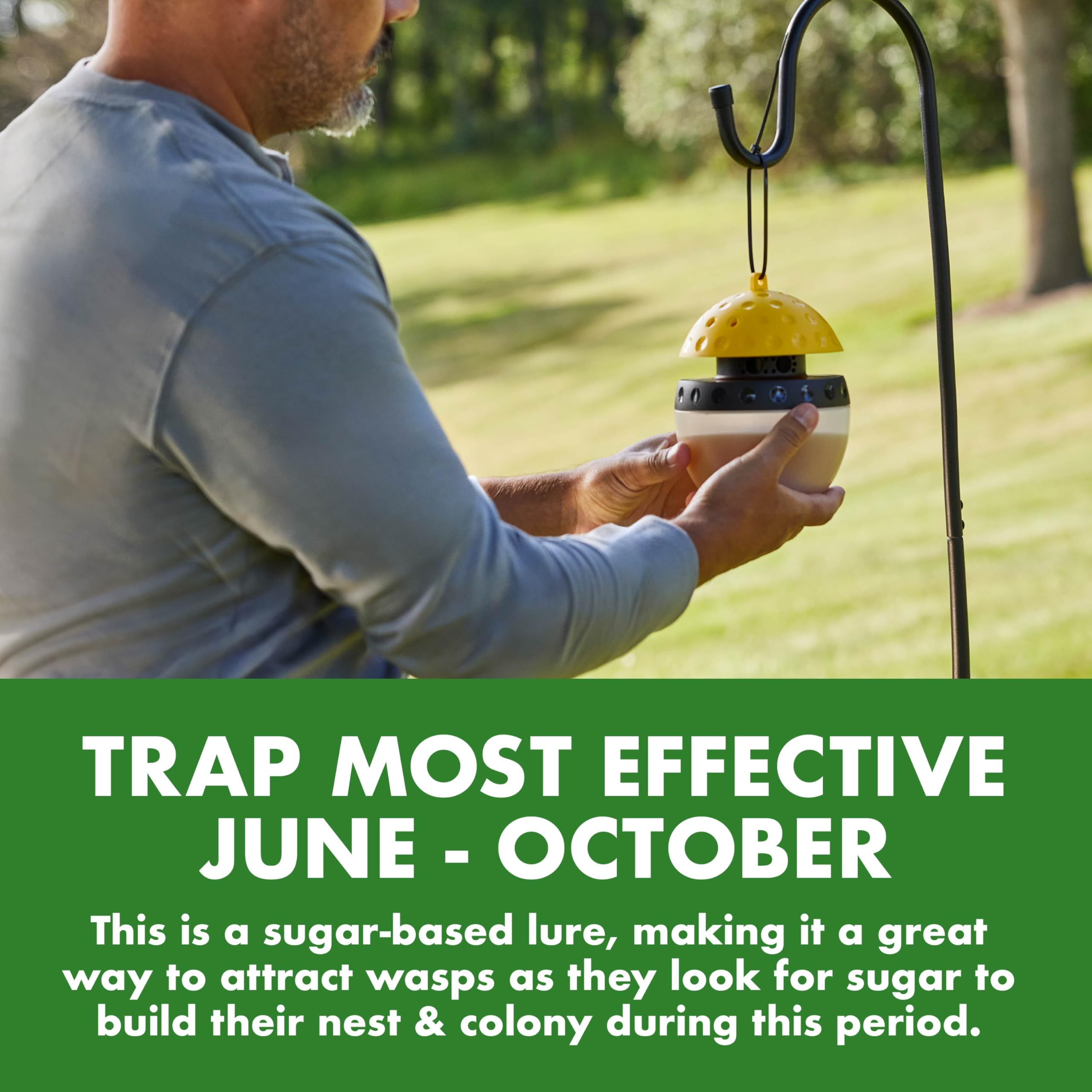 Spectracide trap odor is low to blend with outdoor spaces