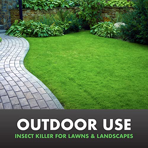 Lawn being treated by Spectracide Triazicide provides broad protection