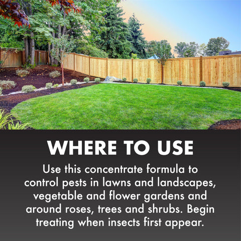 Spectracide Triazicide protects lawns, trees, vegetables, and ornamental plants.