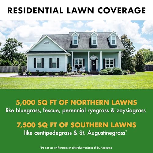 Spectracide coverage up to 7,500 square feet on a sunny lawn