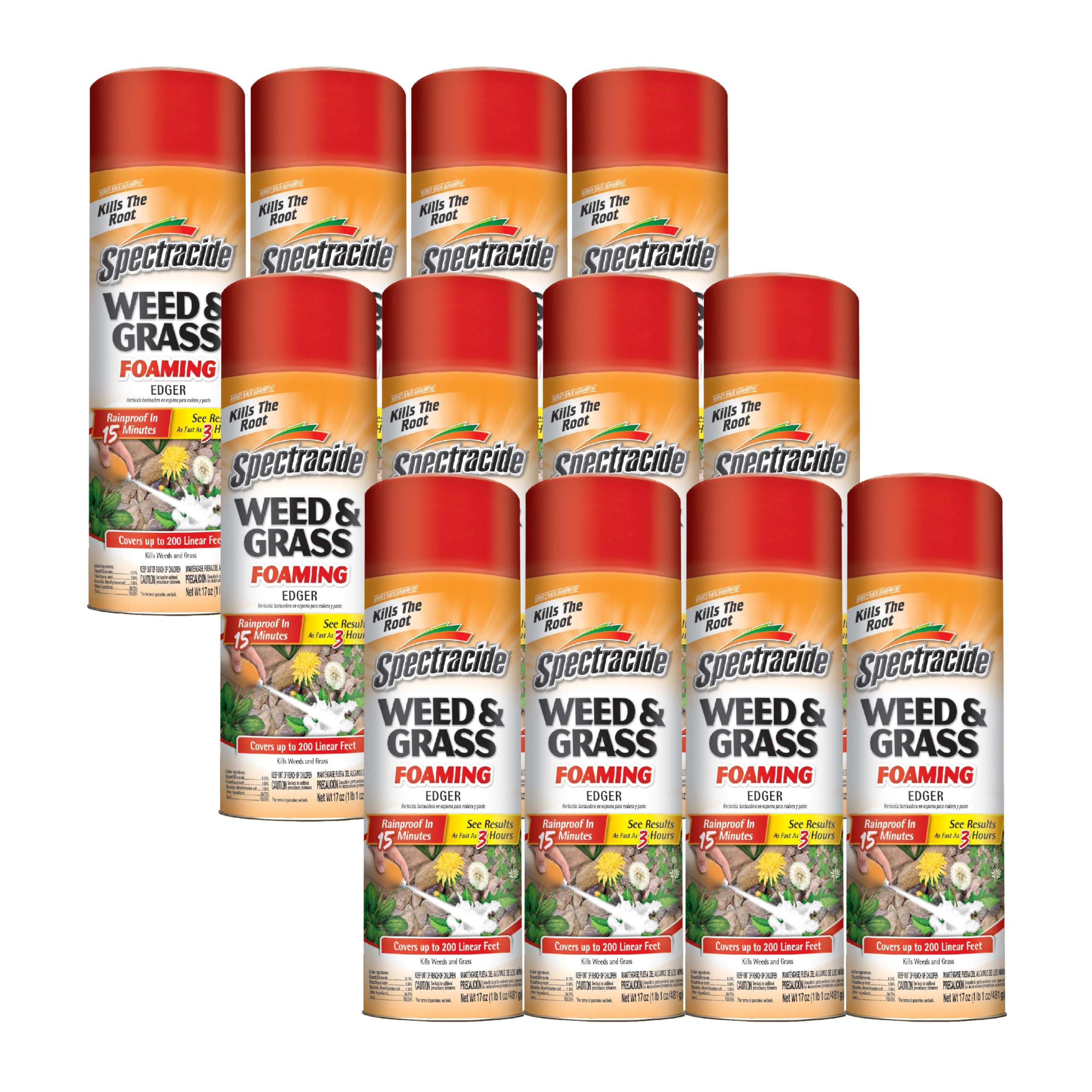 Spectracide Weed & Grass Foaming Edger aerosol can for precise lawn edging.