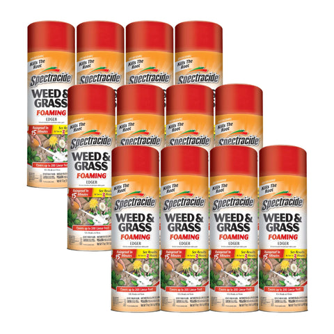 Spectracide Weed & Grass Foaming Edger aerosol can for precise lawn edging.