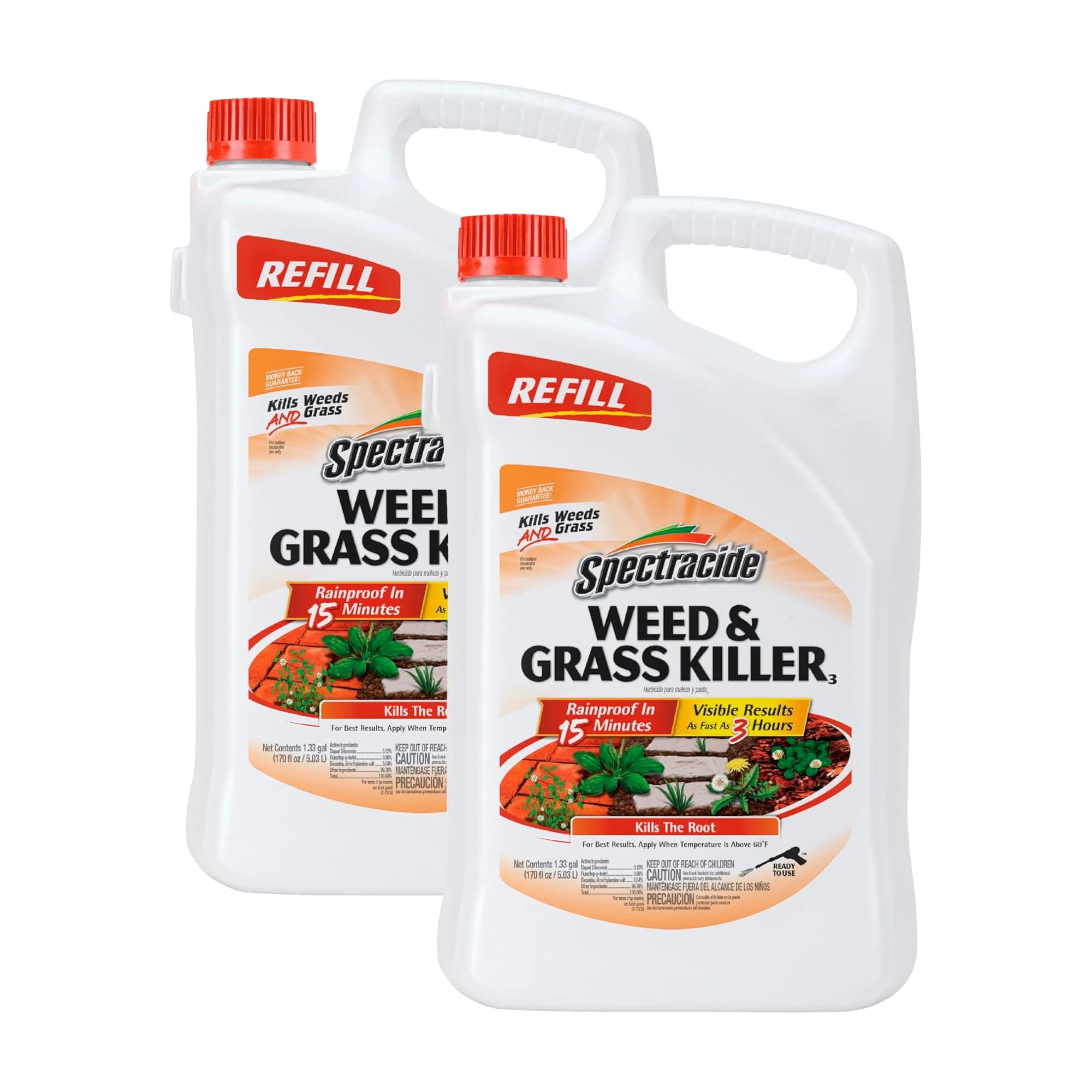 Spectracide Weed & Grass Killer refill bottle ready for AccuShot sprayer use