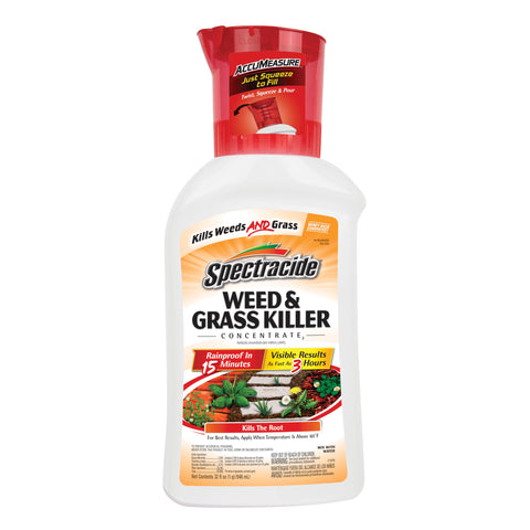 Spectracide Weed Killer cap demonstrates AccuMeasure dosing for clean, mess-free mixing.