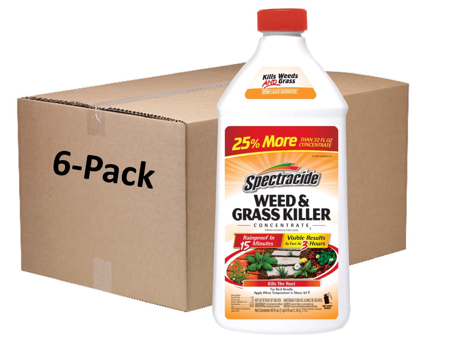 Spectracide Weed Killer Concentrate 40oz bottle shown for fast-action patio treatment.
