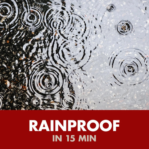 Spectracide Weed Killer Concentrate shows rainproof action after 15 minutes