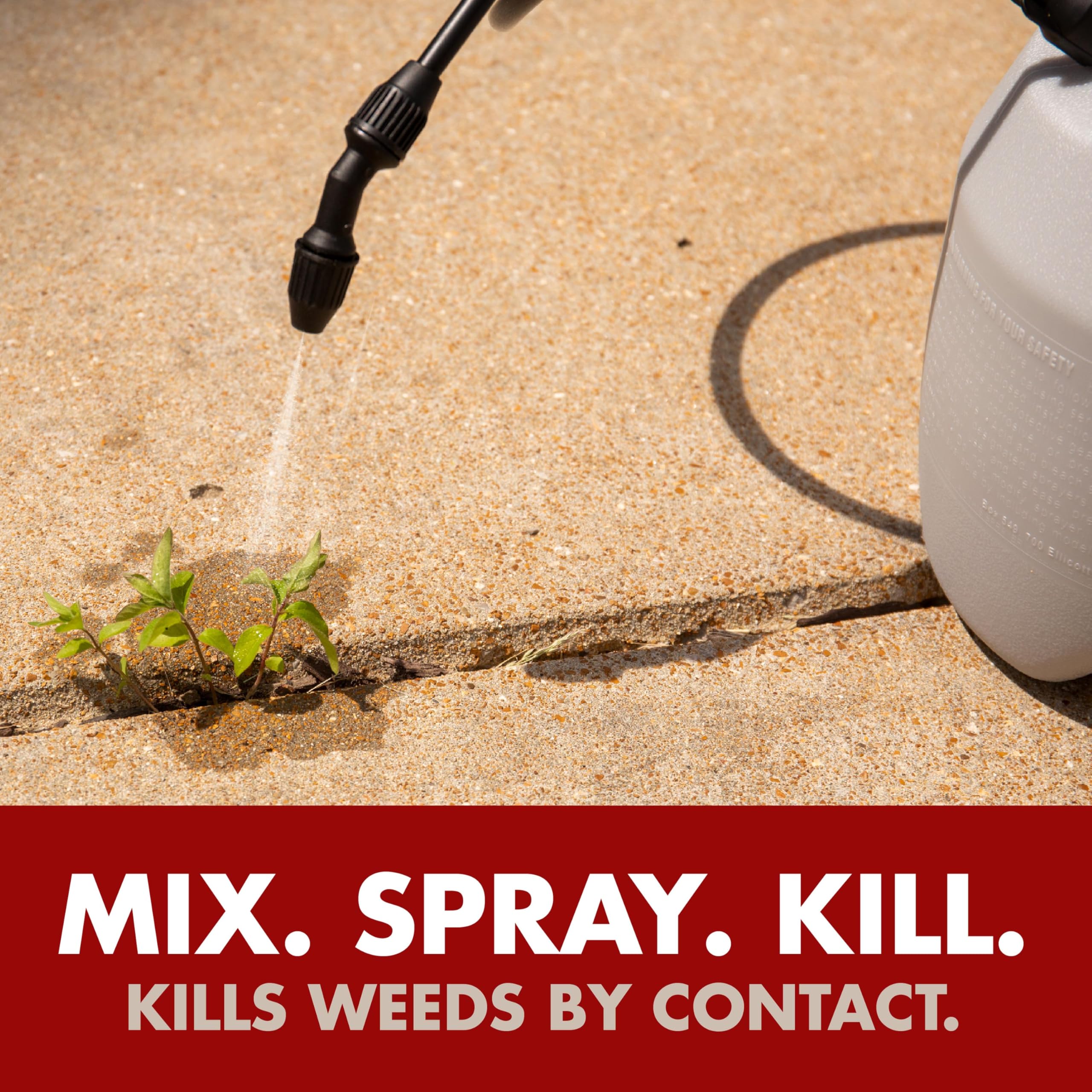 Spectracide Weed Killer concentrate protecting nearby plants during treatment