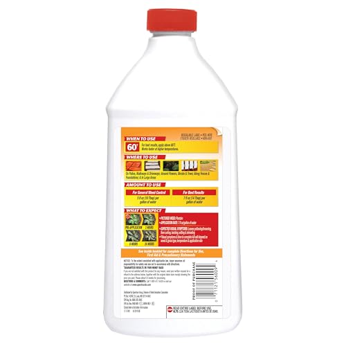 Spectracide Weed Killer concentrate applied to a patio surface