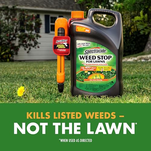 Spectracide kills 470+ weeds, targeting roots for lasting yard control.