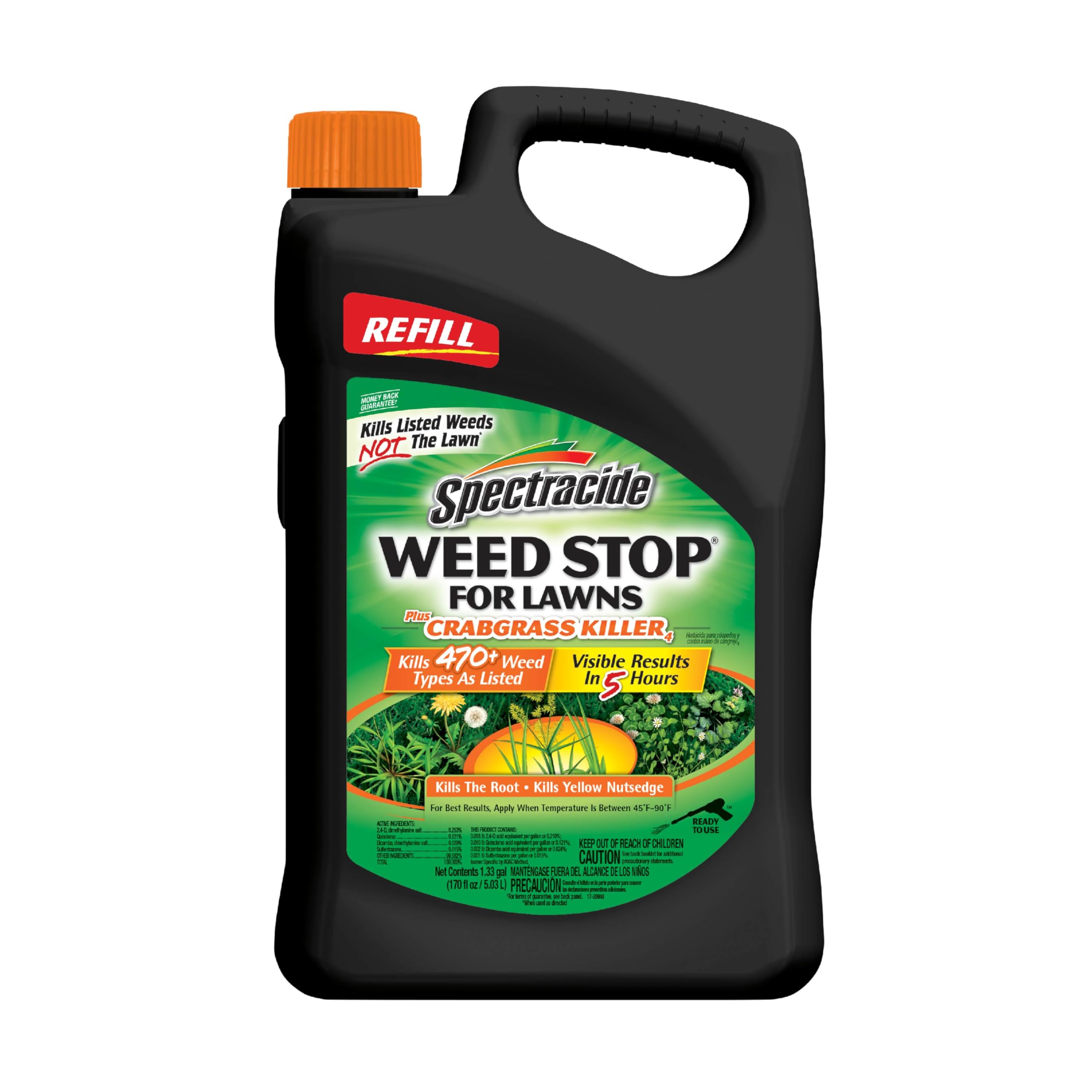 Spectracide Weed Stop for Lawns with AccuShot sprayer for precise weed control.