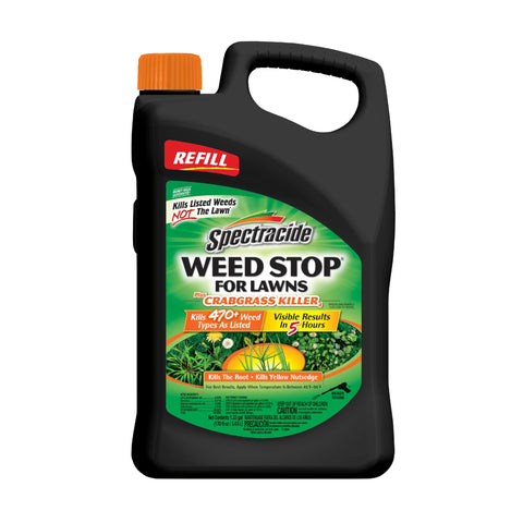 Spectracide Weed Stop for Lawns with AccuShot sprayer for precise weed control.