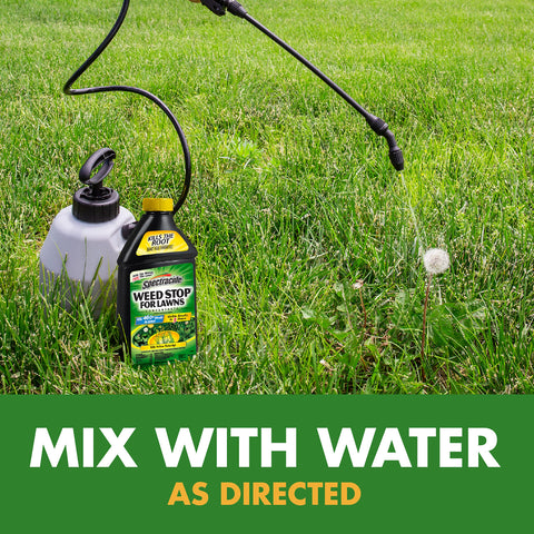 Spectracide Weed Stop For Lawns Concentrate2 delivers visible results in hours.