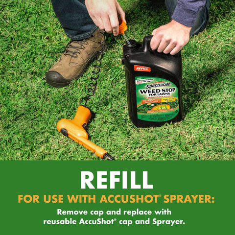 Spectracide Weed Stop kills weeds to the root for thorough lawn control.