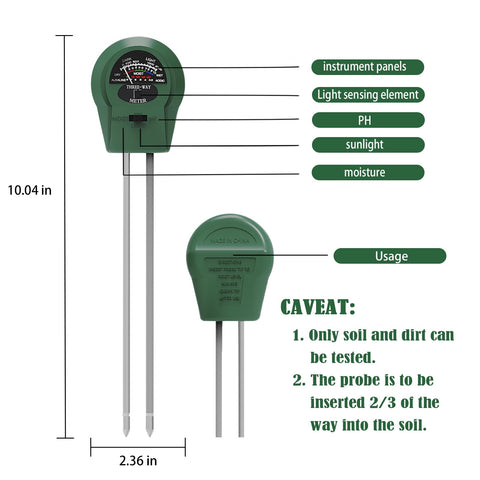 Speedinistic 3-in-1 meter shows soil moisture at a glance for precise watering.