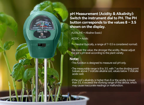 Speedinistic greenhouse workbench setup shows ready-to-use soil readings.