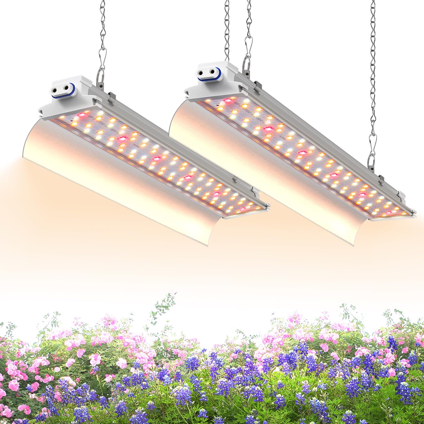 SpeePlant 1.4ft hanging grow light front view for compact indoor setup