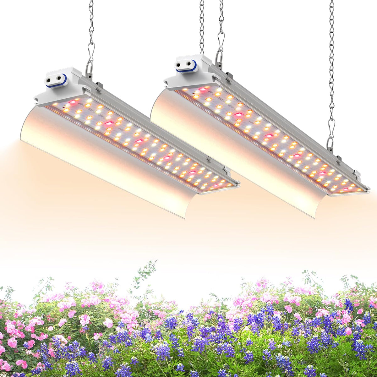 SpeePlant 1.4ft hanging grow light front view for compact indoor setup