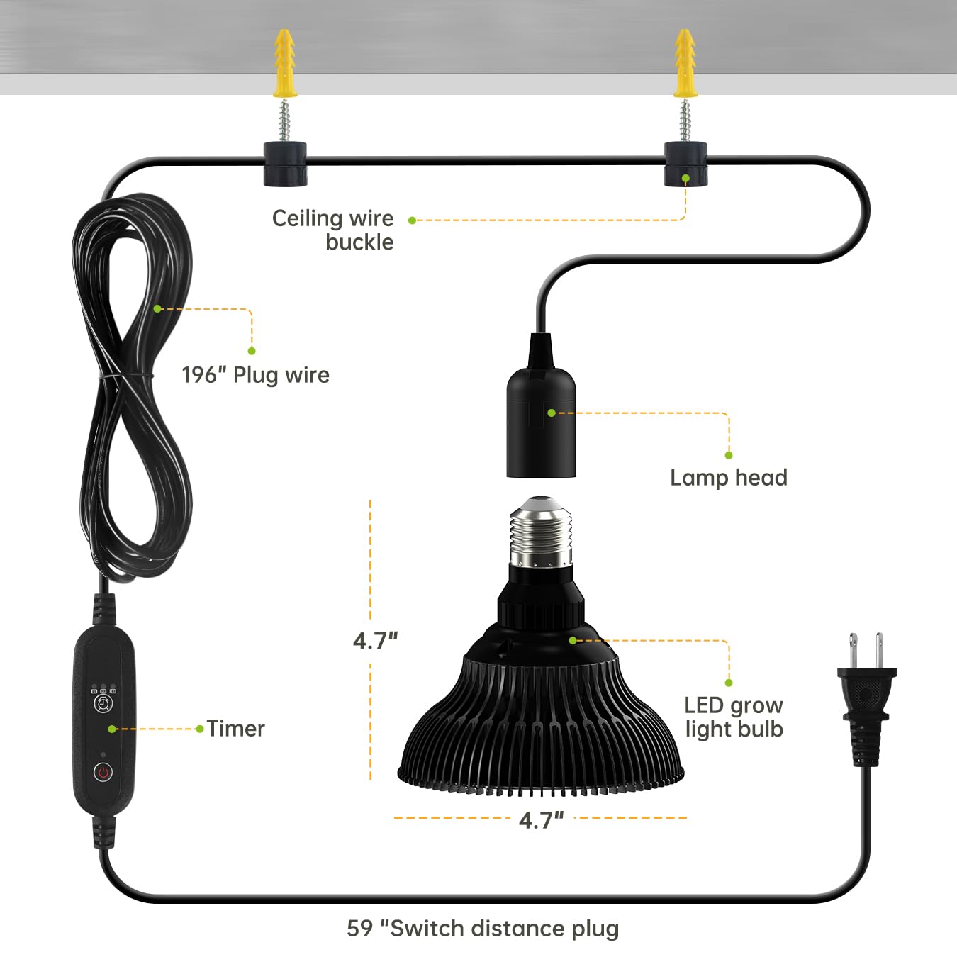 SpeePlant black pendant light design blends with modern indoor decor.
