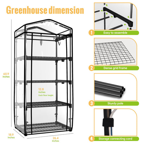 SpeePlant clear PVC cover with zippered door protects plants