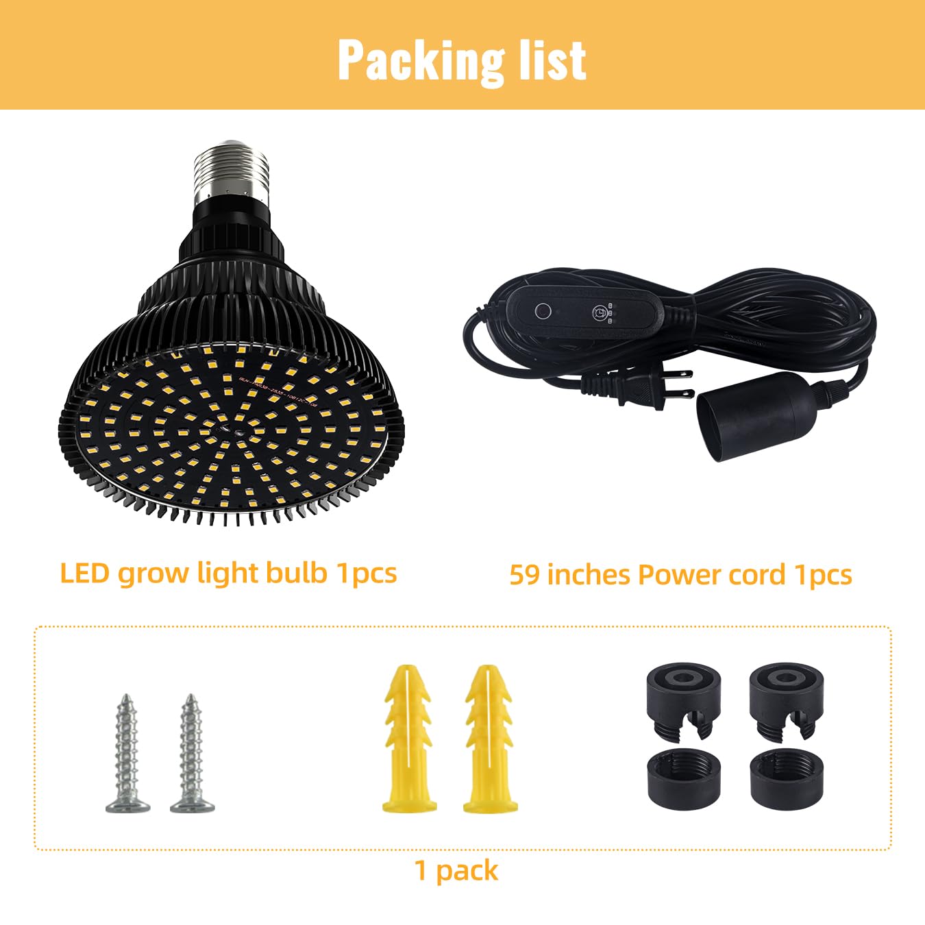 SpeePlant energy-efficient 25W LED reduces power use during long runs.